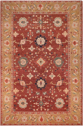handmade Traditional Kafkaz Brown Tan Hand Knotted RECTANGLE 100% WOOL area rug 10 x 13